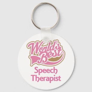 Porte-clés Mete Rose Worlds Best Speech Therapist
