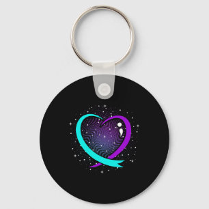 Porte-clés Mete sensibilisation au suicide Coeur Happy Suppor