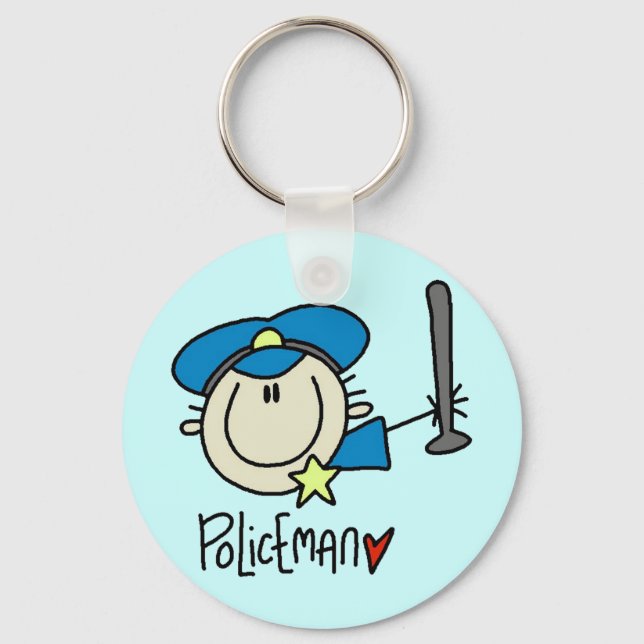 Porte-clés Métier d'agent de police (Recto)