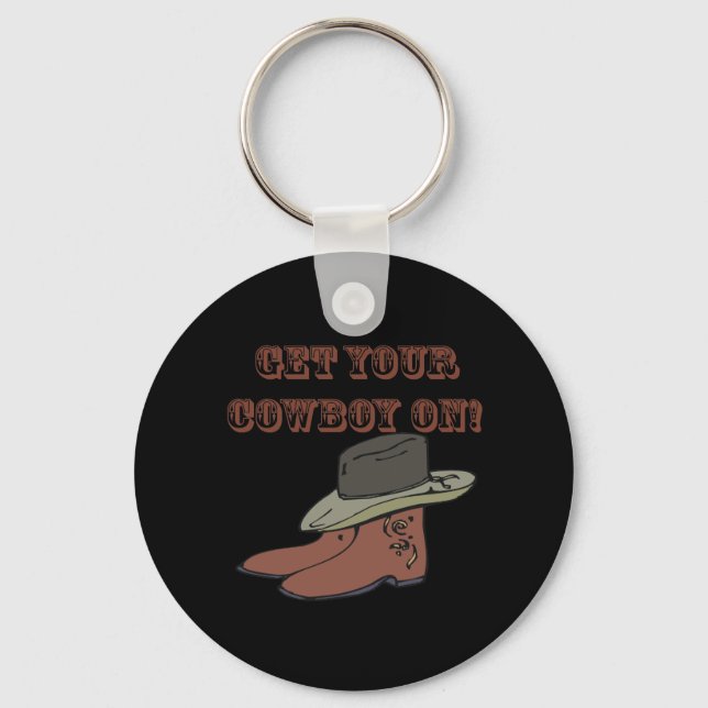 Porte-clés Mettez Votre Cowboy En Route (Recto)