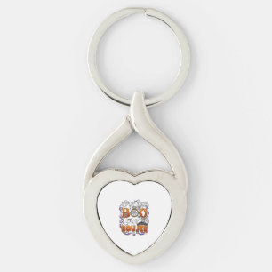 Porte-clés Mettre Boo Boujee Halloween Diamant Couronne de Ba