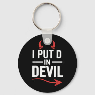 Porte-clés Mettre D dans Diable Drôle Halloween Couple Corres