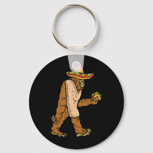 Porte-clés Mexique Bigfoot Sombrero Taco El Squatcho Fun Cinc