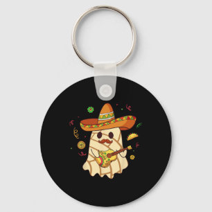 Porte-clés Mexique Éffrayant Ghost Jouer Guitare Conchas Pan