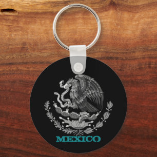Porte-clés Mexique & emblème d'aigle mexicain, mode drapeau /
