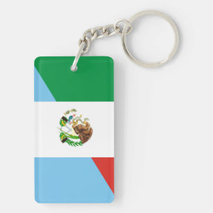 Porte-clés mexique guatémala symbole du pays à demi-drapeau