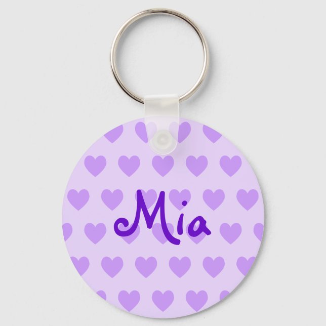 Porte-clés Mia en violet (Recto)
