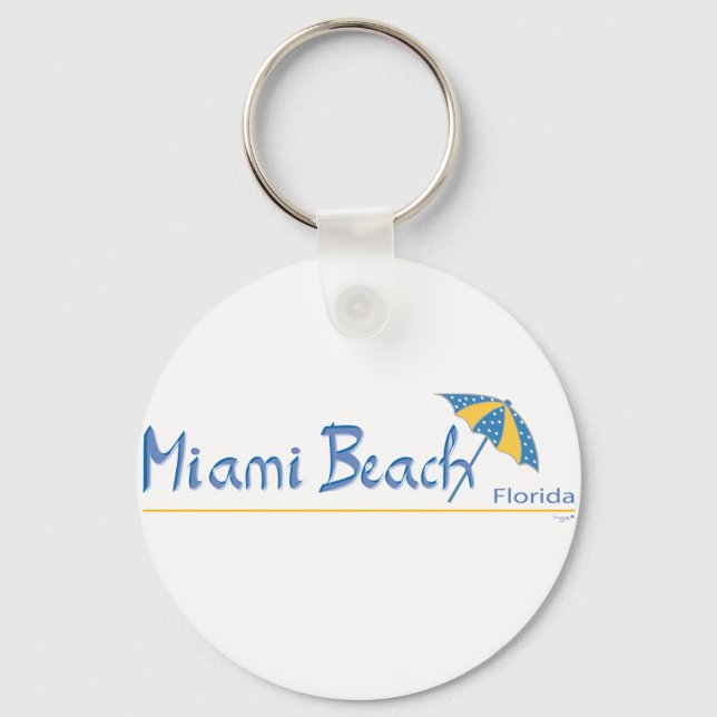 Porte-clés Miami Beach, Floride Cool parapluie (Recto)