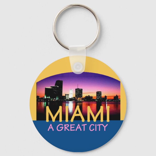 Porte-clés Miami Floride Un Porte - clé de ville (Recto)