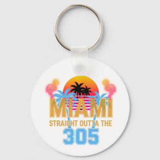 Porte-clés Miami tout droit sorti du 305 Vintage Sunset Neon