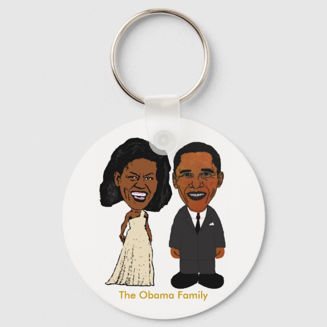 Porte-clés Michelle et Barack Obama porte - clé (Recto)