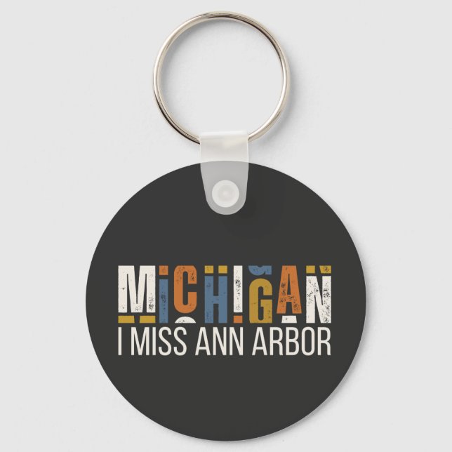 Porte-clés Michigan I Miss Ann Arbor (Recto)