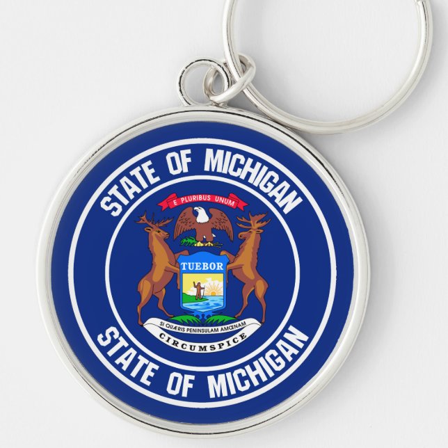 Porte-clés Michigan Round Emblem (Devant)