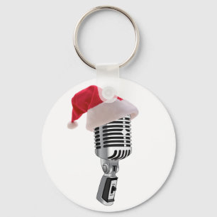 Porte-clés microphone de père Noël