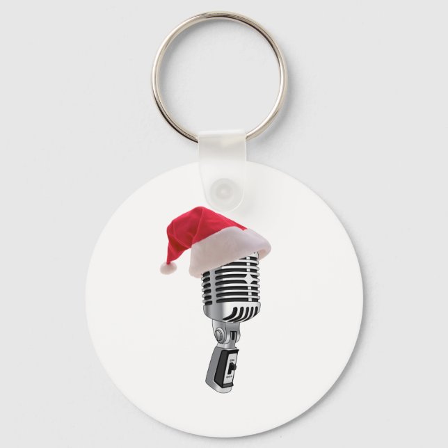 Porte-clés Microphone père Noël (Recto)