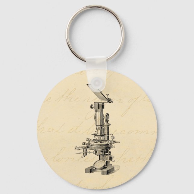 Porte-clés Microscopes rétroscopiques d'illustration au micro (Recto)
