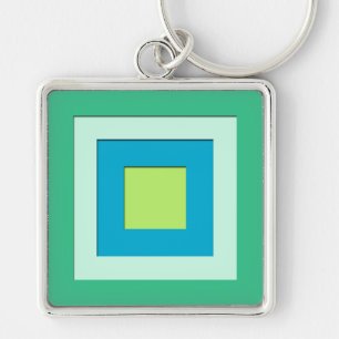 Porte-clés Midcentury layered squares - jade green