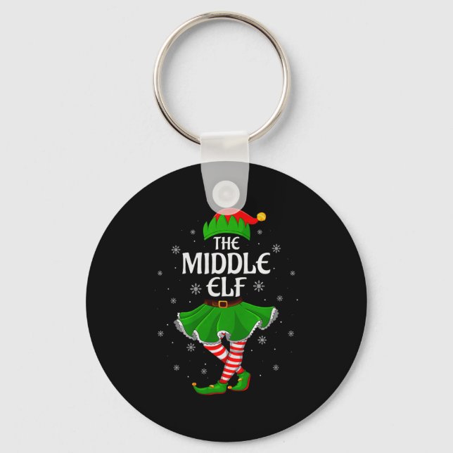 Porte-clés Middle Elf Christmas Family Girls Women Elf Squad  (Recto)