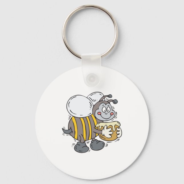 Porte-clés miel d'accaparement d'abeilles (Recto)