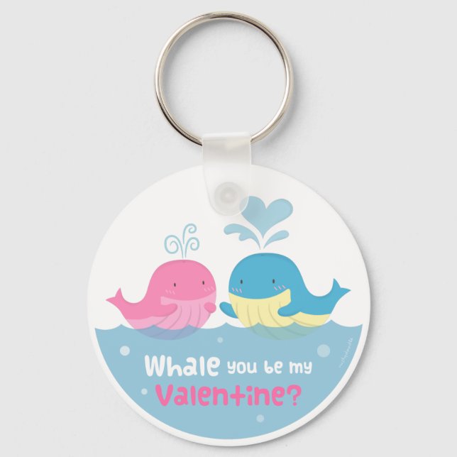 Porte-clés Mignon Baleine Tu Seras Mienne Pun de la Saint-Val (Recto)