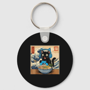 Porte-clés Mignon Chat Gamer Kawaii Drôle Ramen Chat Japonais
