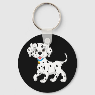 Porte-clés Mignon Chien Dalmatien Noir Et Blanc Drôle