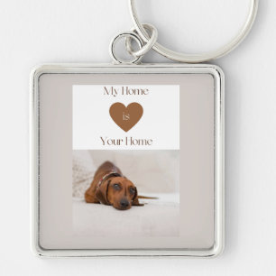 Porte-clés Mignon Dachshund Ma Maison Est Votre Maison Cadeau