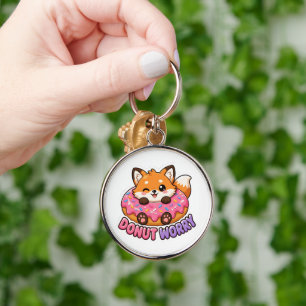 Porte-clés Mignon Donut Renard Kawaii Ne T'inquiète Pas Pun D