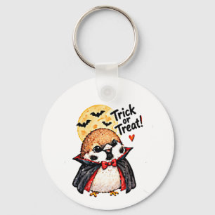 Porte-clés Mignon Dracula Halloween Moineau Chibi Manga Anime