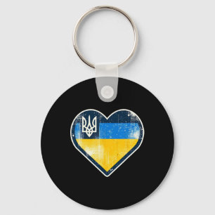 Porte-clés Mignon Fan Vintage Ukrainien Drapeau Ukraine Bynea