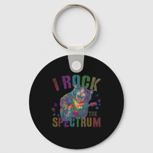 Porte-clés Mignon Je Fais Rock The Spectrum Maman Autisme Mot