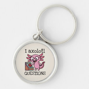 Porte-clés Mignon Je me pose des questions de axolotl aztéque