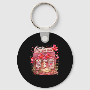 Porte-clés Mignon Joli Valentin Drôle Rose Humour Oie Coque