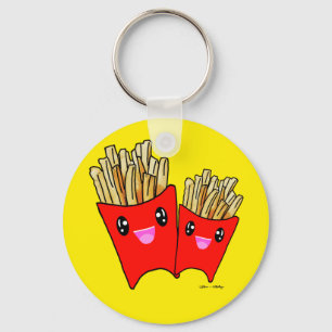 Porte-clés mignon kawaii frites foodie