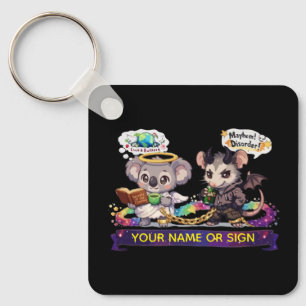 Porte-clés Mignon Koala Ange et Opossum du Chaos - Amour et P