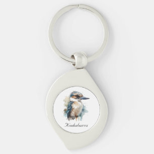 Porte-clés Mignon Kookaburra sur une branche, personnalisé