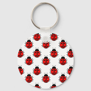 Porte-clés Mignon motif de coccinelles rouges et insecte joye