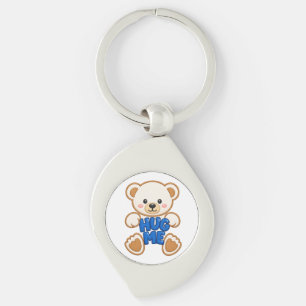 Porte-clés Mignon Ours en Peluche Fais Moi un Câlin Broderie