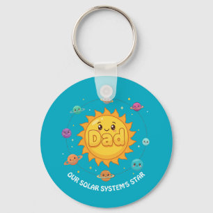 Porte-clés Mignon Papa Système Solaire Étoile Espace Dessin A