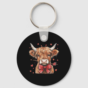 Porte-clés Mignon par vache avec nœud coquet cœur veau animau
