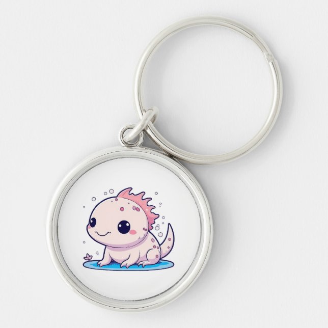 Porte-clés mignon philosophe axolotl (Devant)