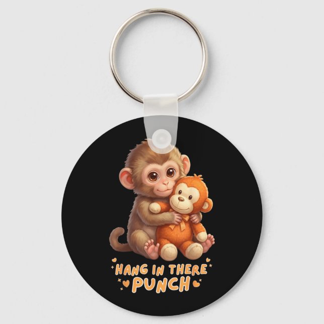 Porte-clés Mignon Singe Punch Bébé Singe Punch Équipe Punch (Recto)