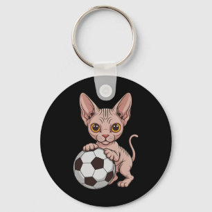 Porte-clés Mignon Sphynx de football Just Girl qui aime les c