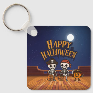 Porte-clés mignon, squelettes et citrouille Halloween