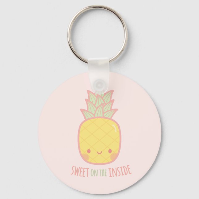 Porte-clés Mignon Sucré à l'Intérieur Pineapple Doodle (Recto)