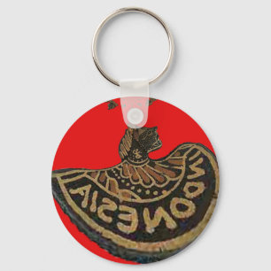 Porte-clés Mignon vecteur rétro vintage Indonésie Hakuna Mata