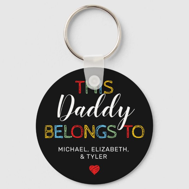 Porte-clés Mignonne Ce Papa Appartient Au Porte - clé (Recto)