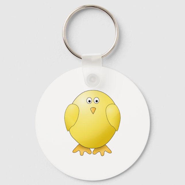 Porte-clés Mignonne Chick. Petit oiseau jaune. (Recto)
