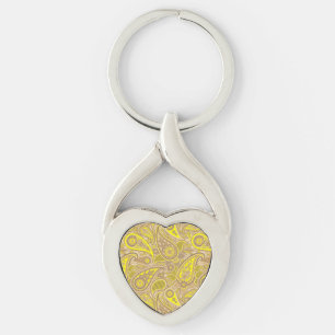 Porte-clés Mignonne jaune paisley motif Coque-Mate iPhone