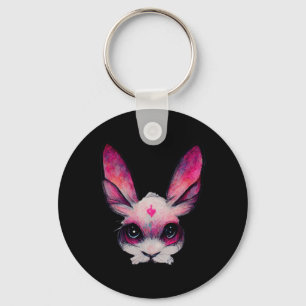 Porte-clés Mignonne Lapin Lapin Animal Avec Couleurs - Une Fi